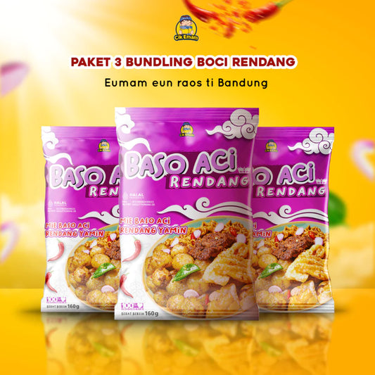 Bundling 3 Cik ukeun baso aci rendang