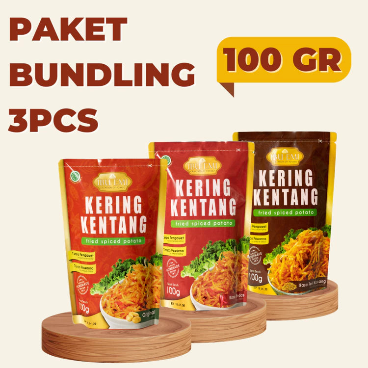 Paket bundling kentang kering Mustofa 3 pcs