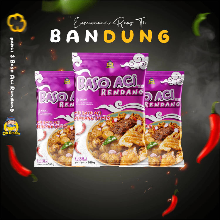 Bundling 3 Cik ukeun baso aci rendang