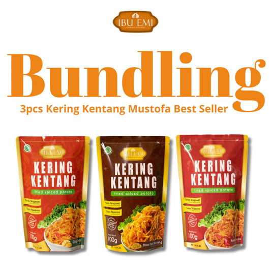 Paket bundling kentang kering Mustofa 3 pcs